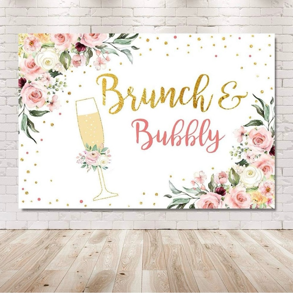 BRUNCH & BUBBLY Background, 6 x 5ft